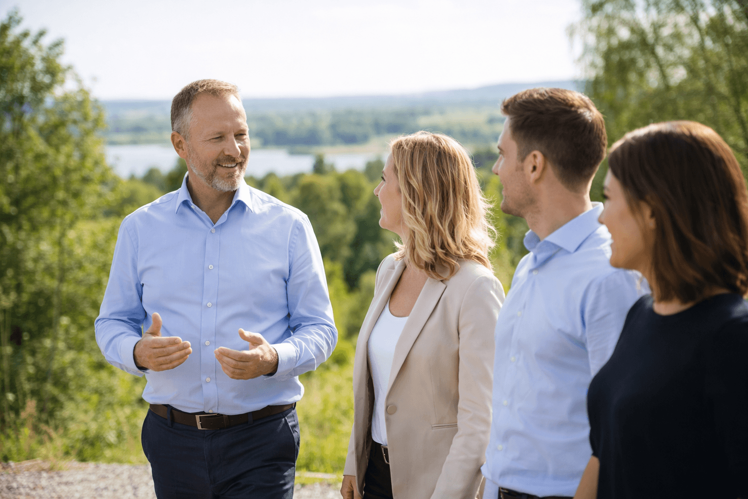About 1 impactway leadership conversation outdoors